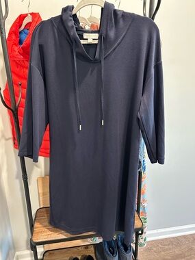 Cynthia Rowley Dark Navy Hooded Tunic